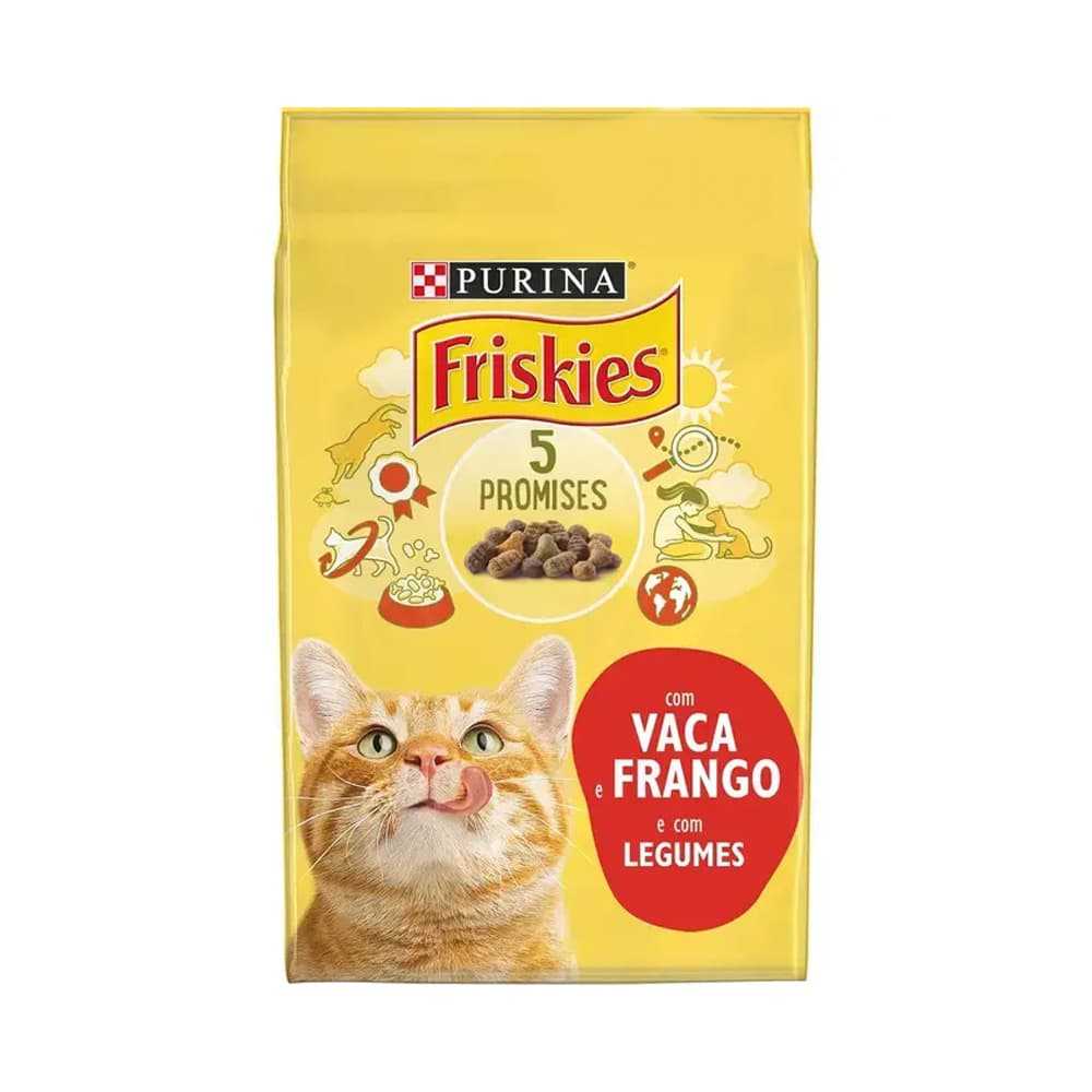 Alimento Seco para Gato Friskies Frango/Vaca Adulto 1,5Kg