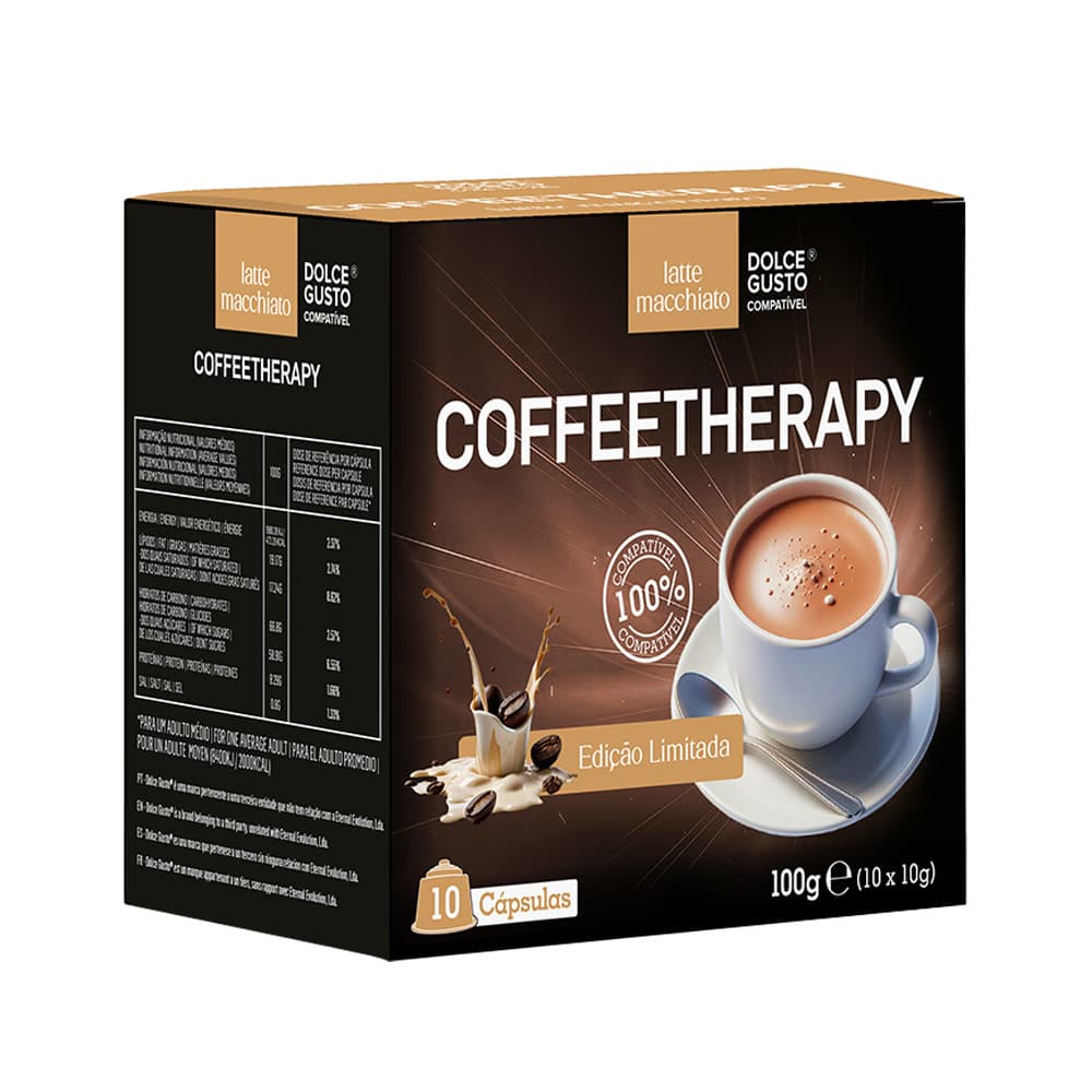 Cápsulas Café com Leite p/Dolce Gusto CoffeeTherapy 10un