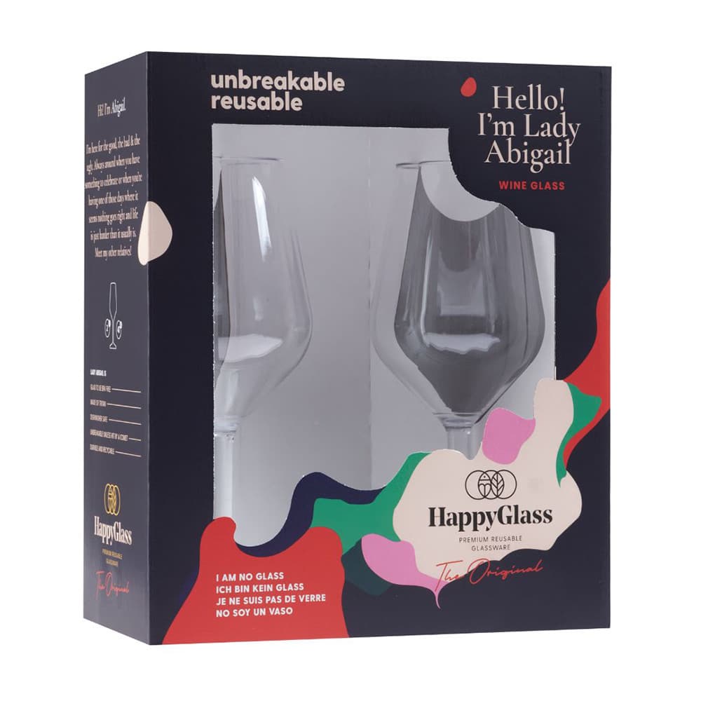 Copo Vinho em Tritan HappyGlass Lady Abigail 470ml 2un