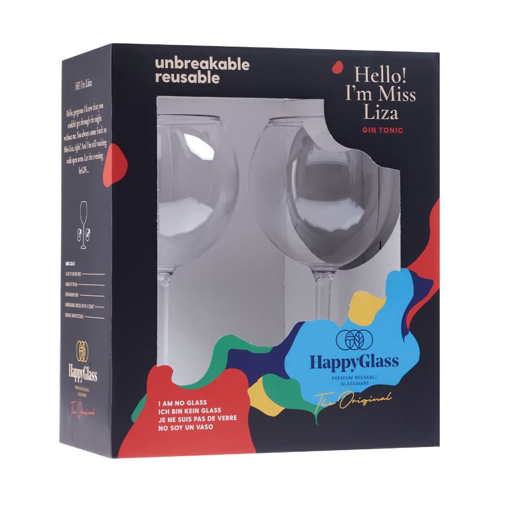 Copo Gin Tónico Largo Tritan HappyGlass Miss Liza 630ml 2un