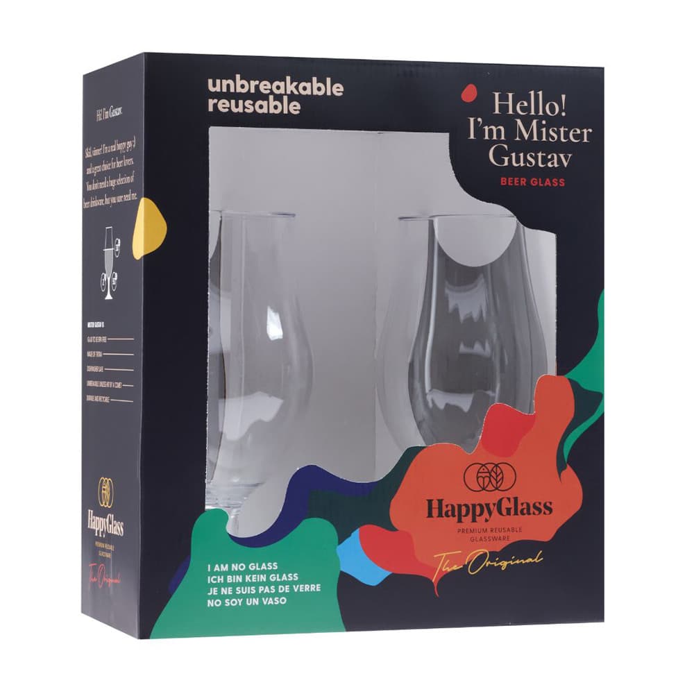 Copo Cerveja em Tritan HappyGlass Mr. Gustav 500ml 2un