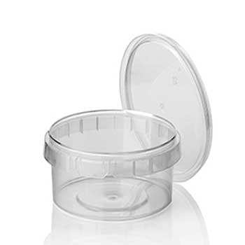 Embalagem Redonda 480ml PP Reutilizável c/Tampa 40un