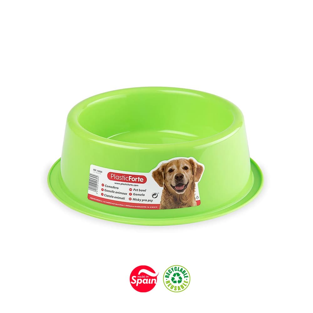 Comedouro Grande para Cão 24,5x24,5x7,5cm Sortido