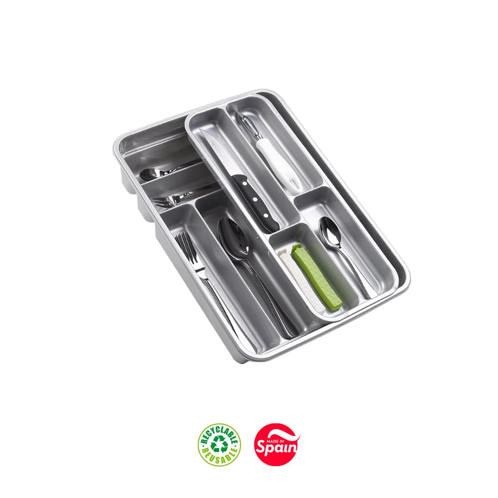 Tabuleiro para Talheres 2 Peças Prata