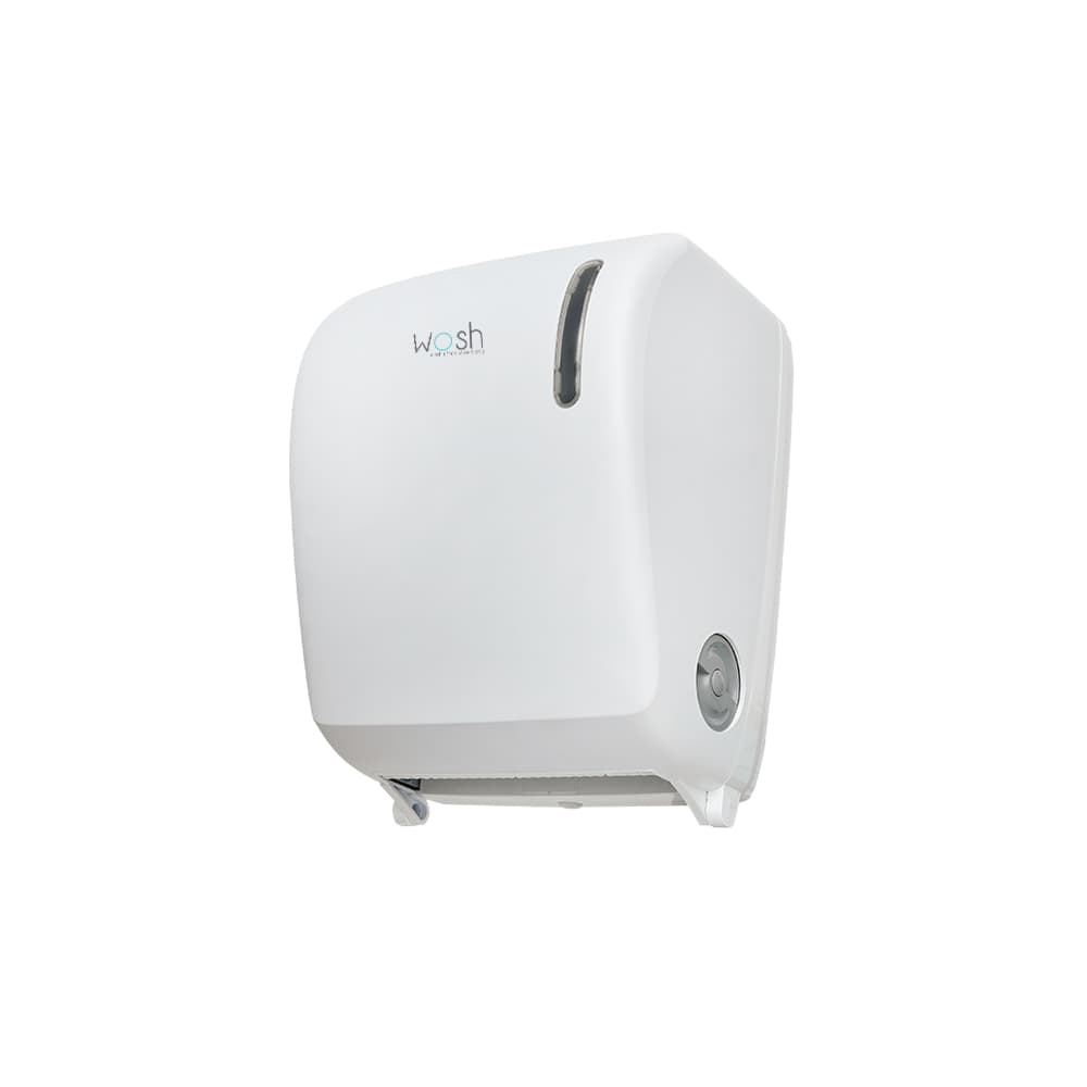 Dispensador Toalhas Rolo c/Auto-Corte Branco Mate
