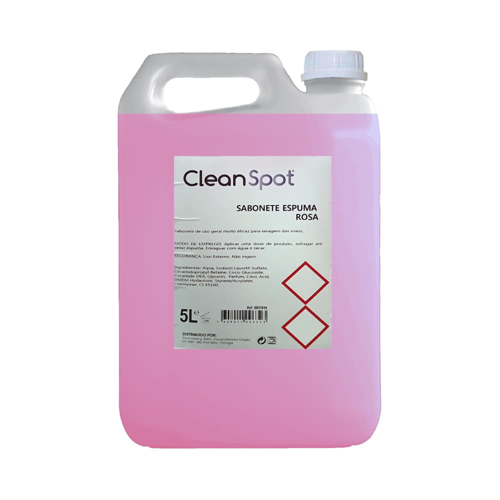 Sabonete Espuma Mãos Cleanspot Rosa 5L