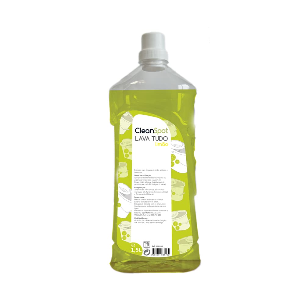 Detergente Cleanspot Lava Tudo Limão 1,5L