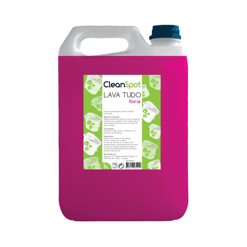 Detergente Cleanspot Lava Tudo Floral 5L