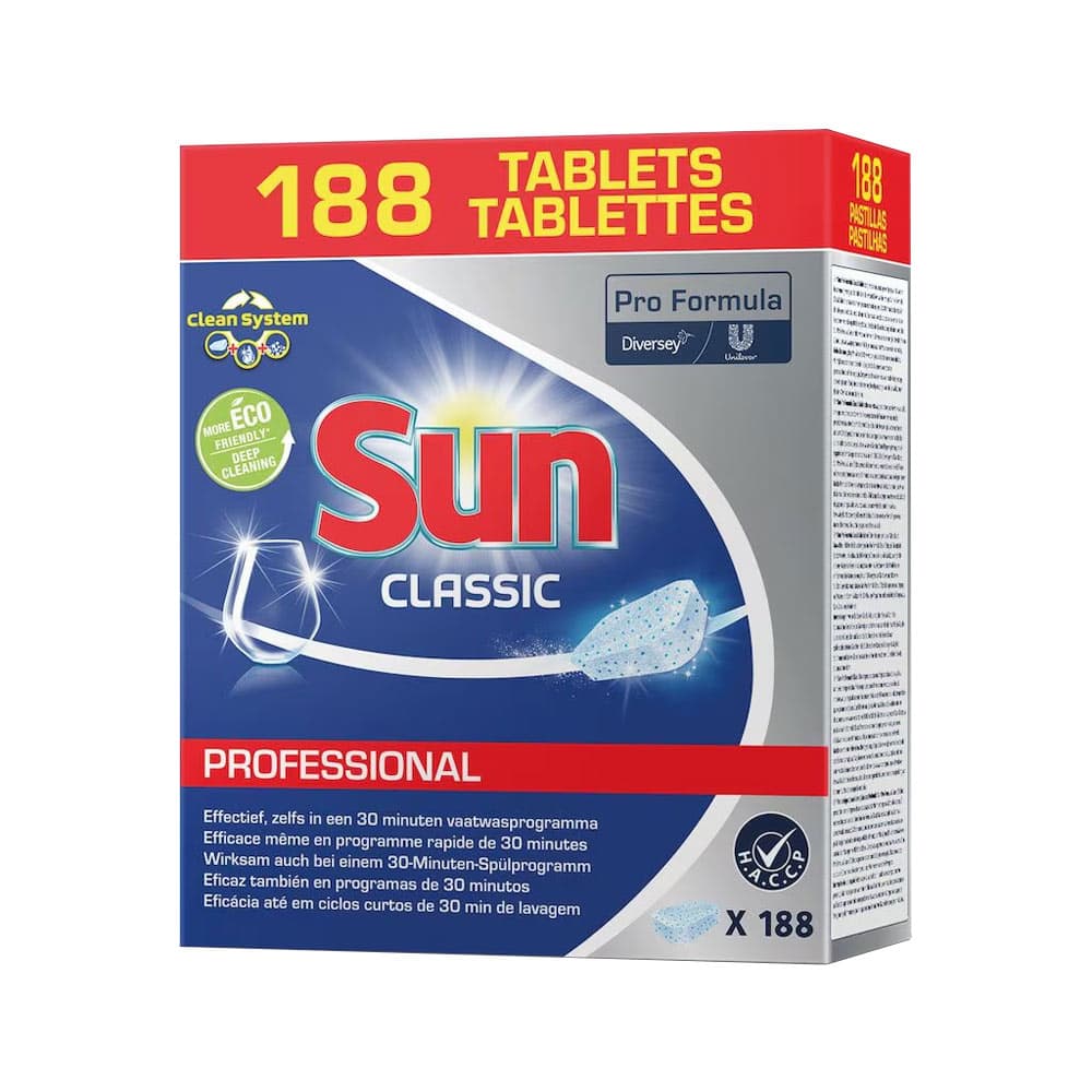Detergente Máquina Loiça Pastilhas Sun Classic PF 188un