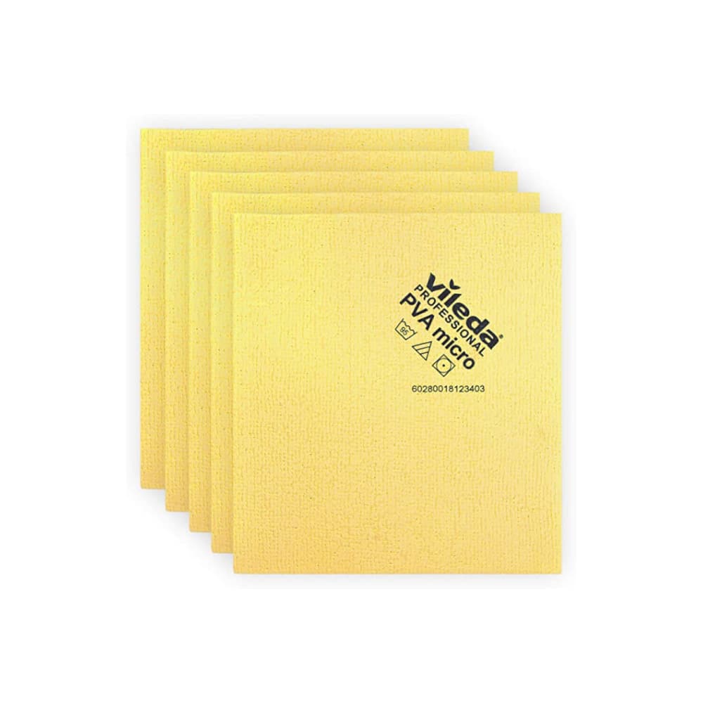 Pano Microfibra PVAmicro 38x35cm Vileda Prof Amarelo 5un