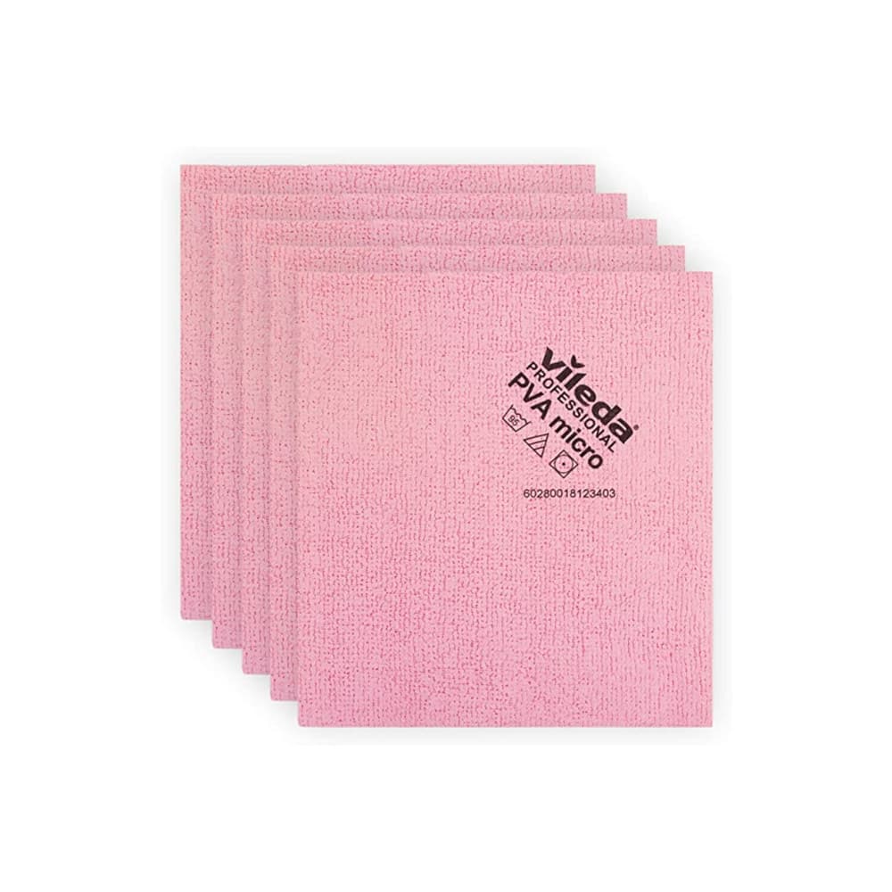 Pano PVAmicro 38x35cm Vermelho Vileda Professional Pack 5un