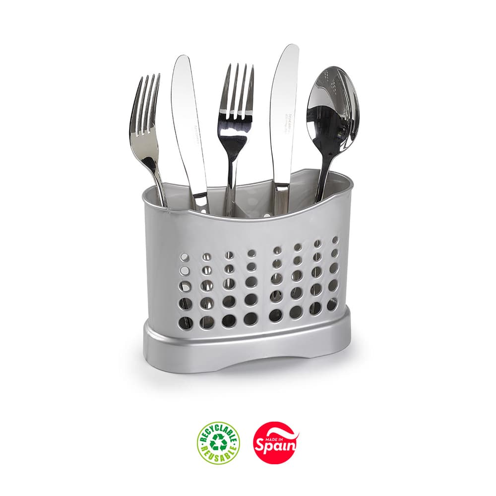 Escorredor Talheres 16,5x8x13cm Prata