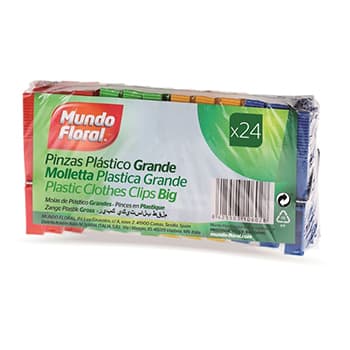 Molas Roupa Plástico Cores Sortidas 24un