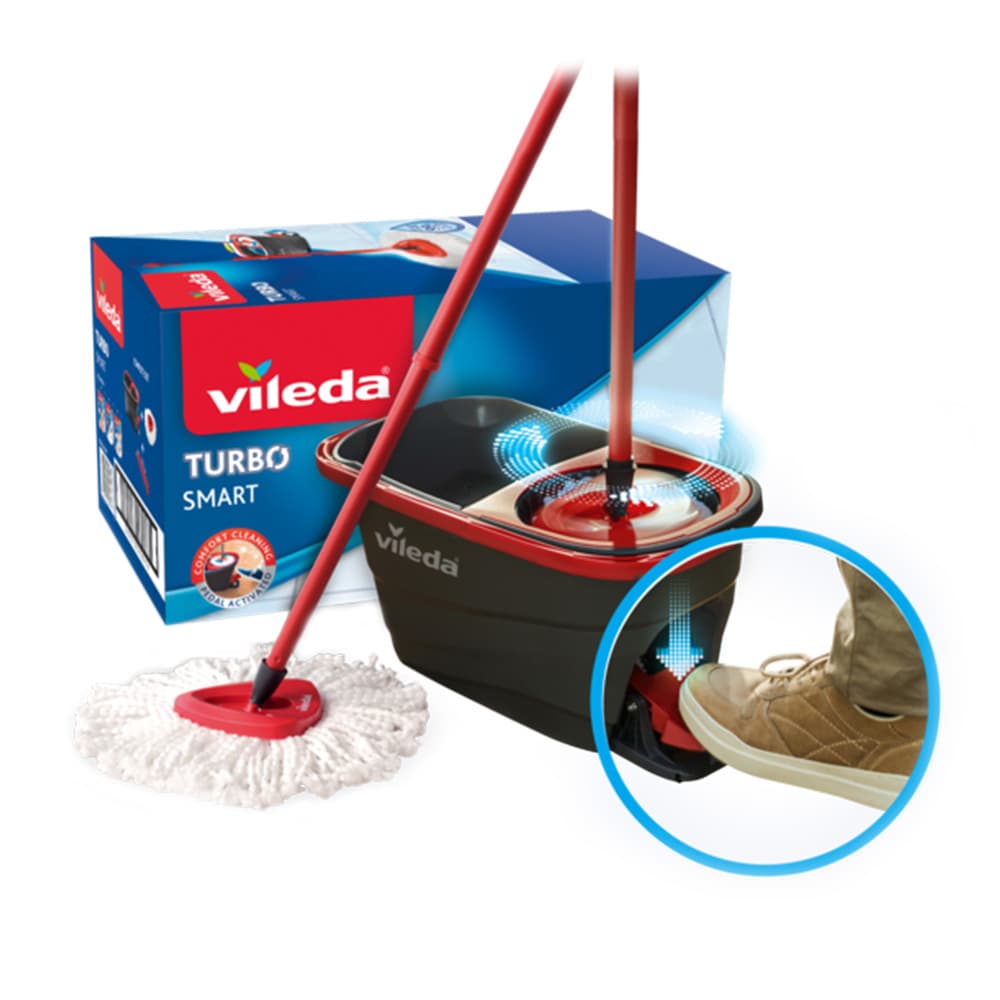 Balde com Pedal e Esfregona Vileda Turbo Smart