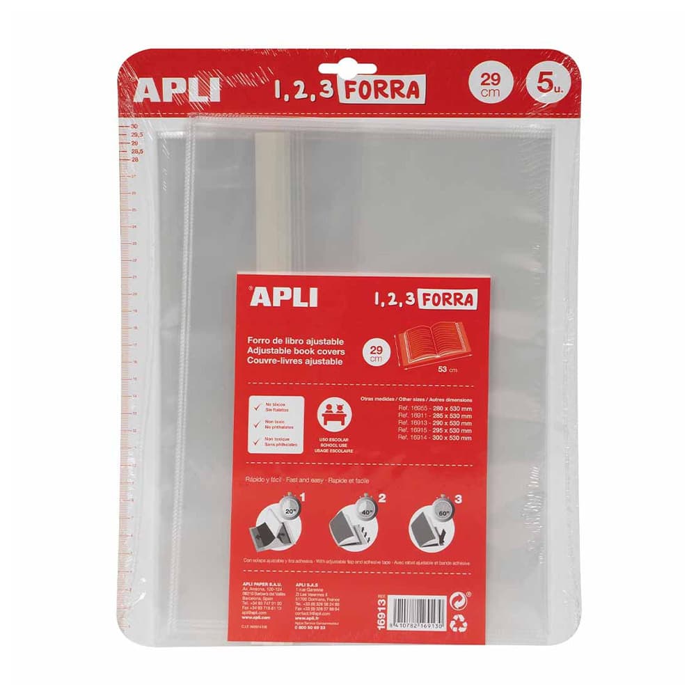 Forra Livros Ajustável 290x530mm 75mic Apli 5un