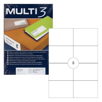 Etiquetas 105x074mm 100Fls A4 Multi3 800un