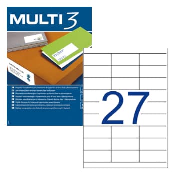 Etiquetas 070x030mm 100Fls A4 Multi3 2700un