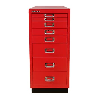 Móvel Metal 673x279x429 com 8 Gavetas Vermelho