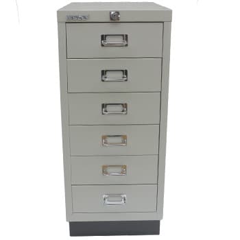 Móvel Metal com Fecho 673x279x429mm com 6 Gavetas Cinza