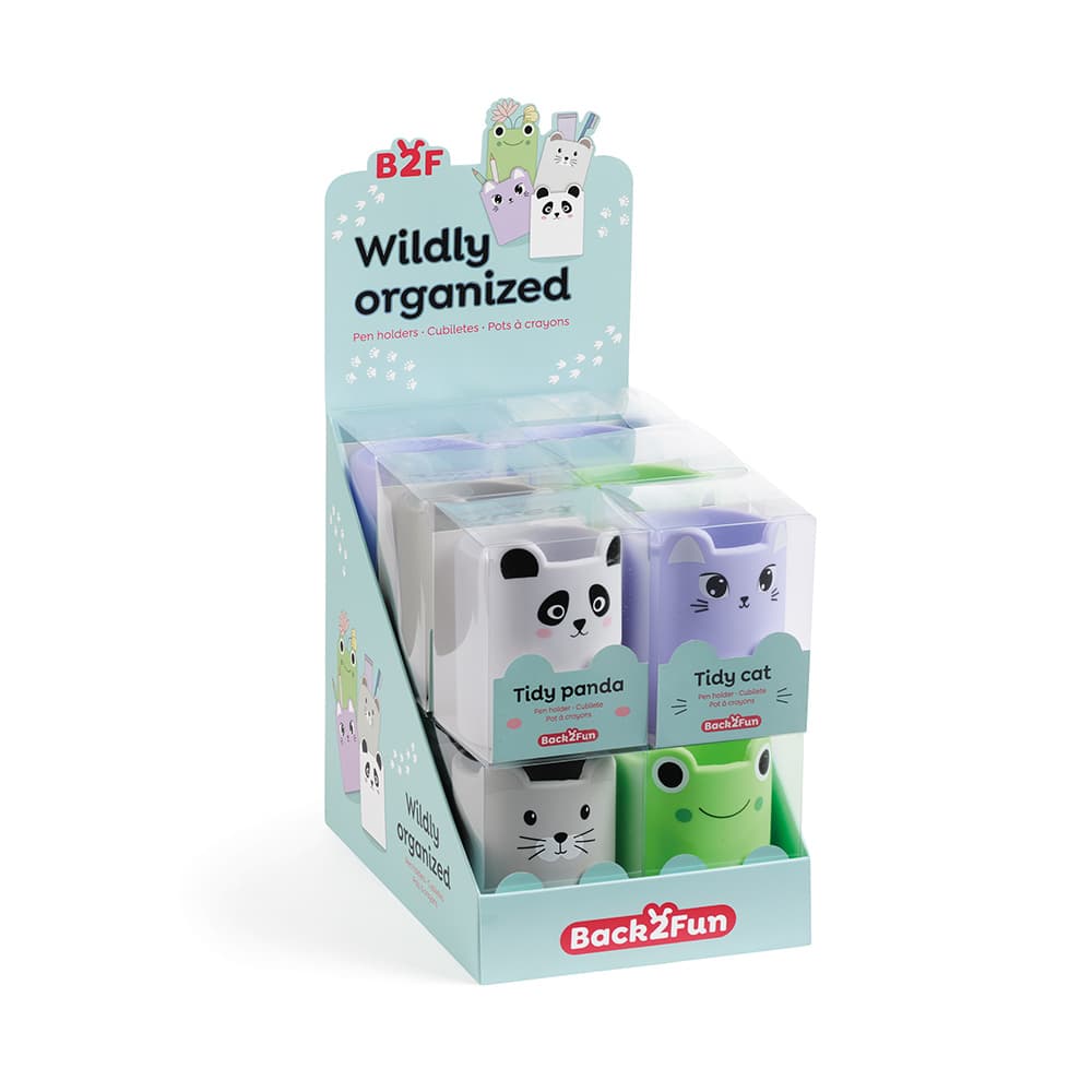 Porta Lápis Silicone Redondo Wildly Expositor 12un