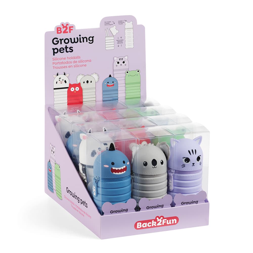 Estojo Silicone Extensível Growing Pets Expositor 12un