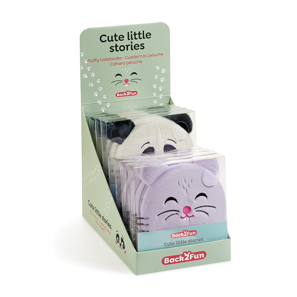 Bloco Espiral 160x160mm Peluche Panda/Hamster Expositor 8un