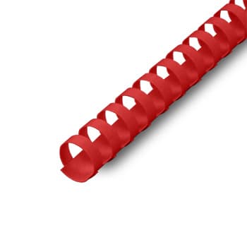 Argolas PVC Encadernar 12,5mm Vermelho 90 Folhas 100un