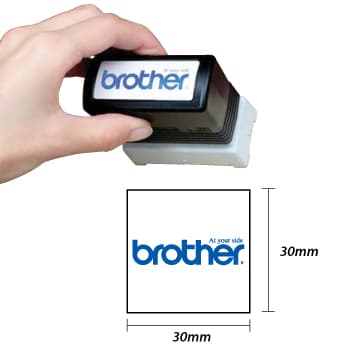 Carimbo 30x30mm Azul Brother PR3030E6P 6un