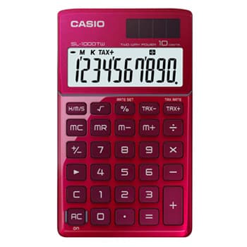 Calculadora de Bolso Casio SL1000TWRD Vermelha 10 Digitos