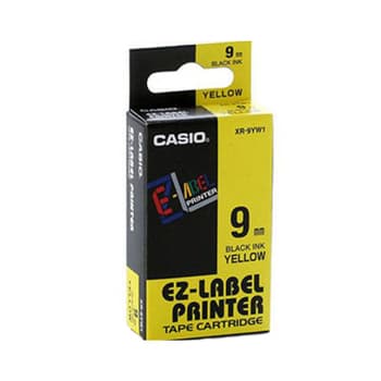 Fita Gravação Casio XR-9YW1 Preto/Amarelo 9mm