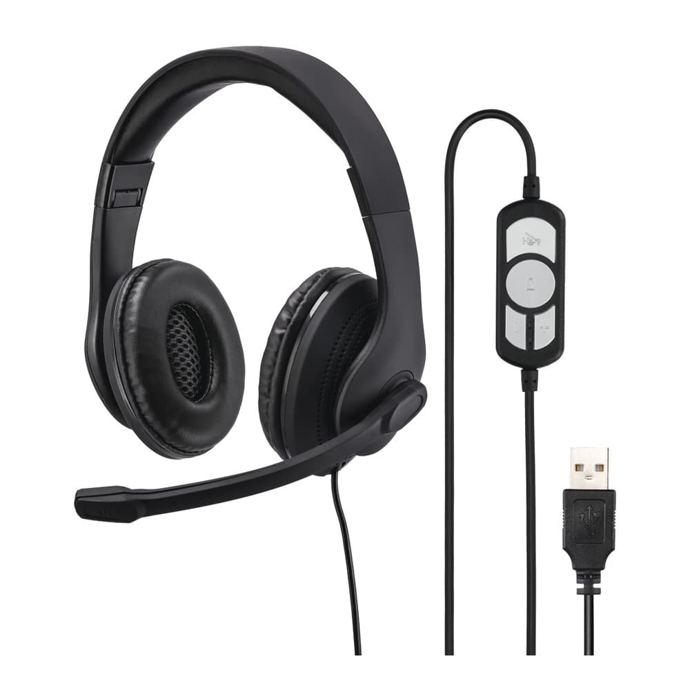 Headset Hama HS-USB300 USB-A Preto