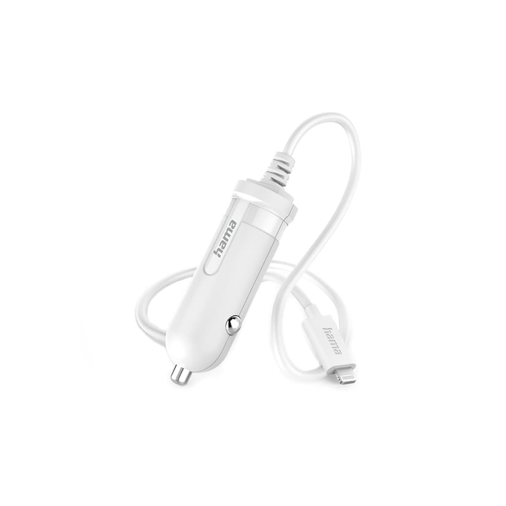 Carregador Isqueiro Auto Lightning 5W 1m Branco
