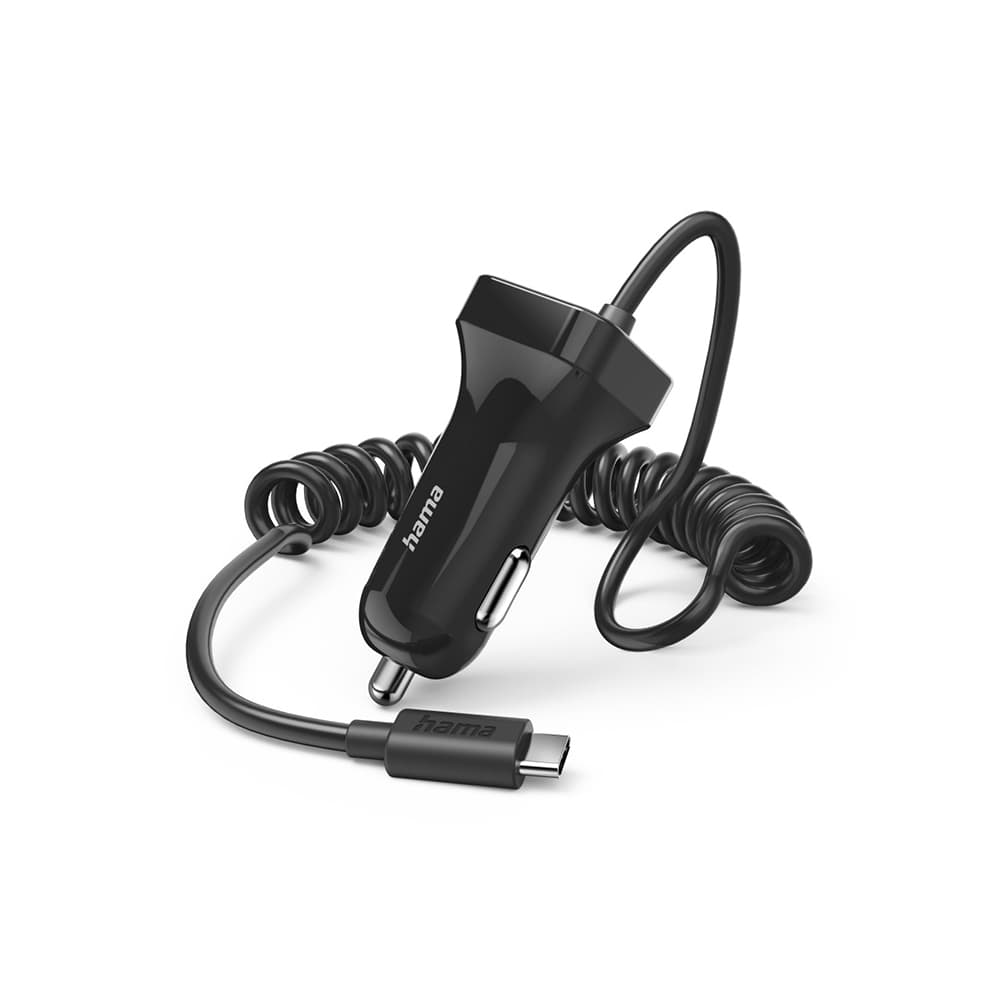 Carregador Isqueiro Auto USB-C 12W 1m Preto