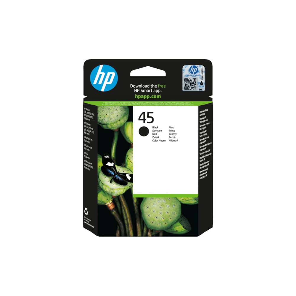 Tinteiro HP 45 Preto 51645A 42ml 930 Pág.