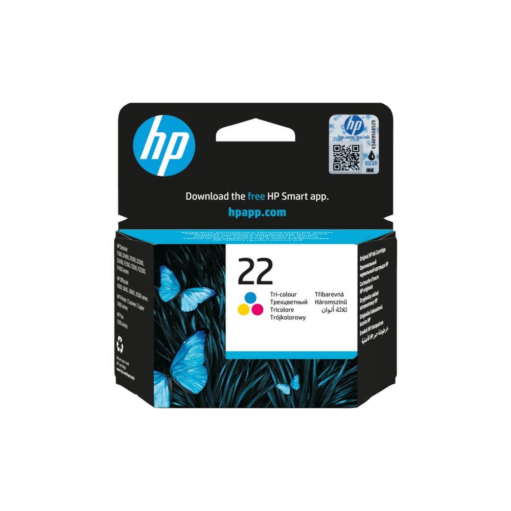 Tinteiro HP 22 Cor C9352A 5ml 165 Pág.