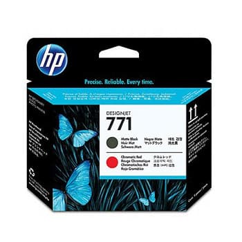 Cabeça Impressão HP 771 Preto Matte/Vermelho CE017A 775ml