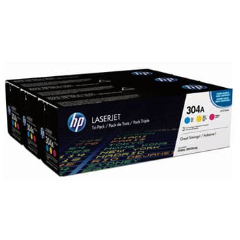 Pack Toners HP 304A 3 Cores CF372AM 2800 Pág.