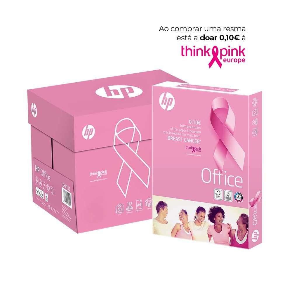 Papel 080gr Fotocopia A4 HP Office Pink Ream 5x500Fls