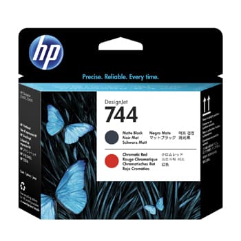 Cabeça Impressão HP 744 Preto Matte/Vermelho F9J88A