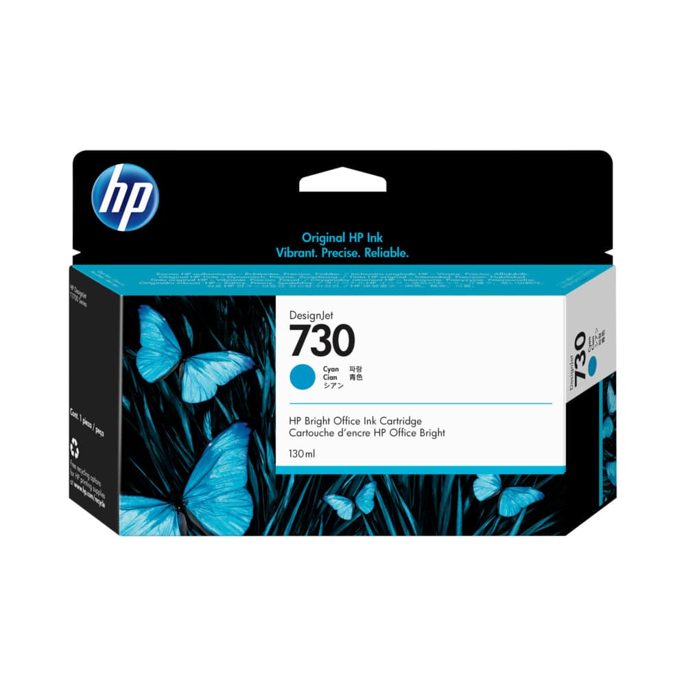 Tinteiro HP 730 Azul P2V62A 130ml