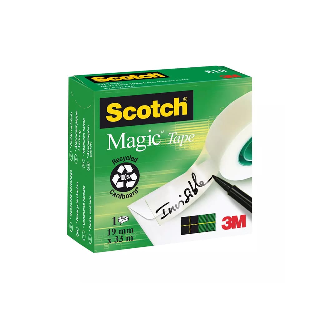 Fita Adesiva 19mmx33m Scotch Magic 810 Rolo 1un