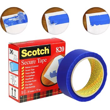 Fita Adesiva Segurança 35mmx33m Azul Postal Confidencial