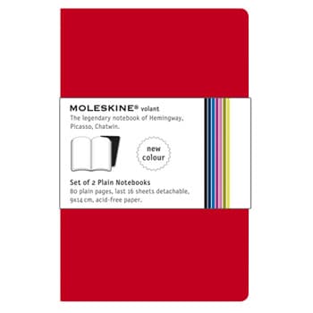 Volant de Bolso Pautado Moleskine Vermelho 2un
