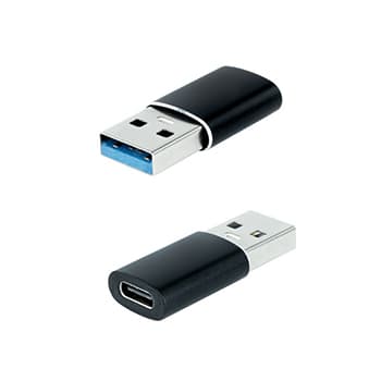 Adaptador USB-A Macho / USB-C Fêmea Preto
