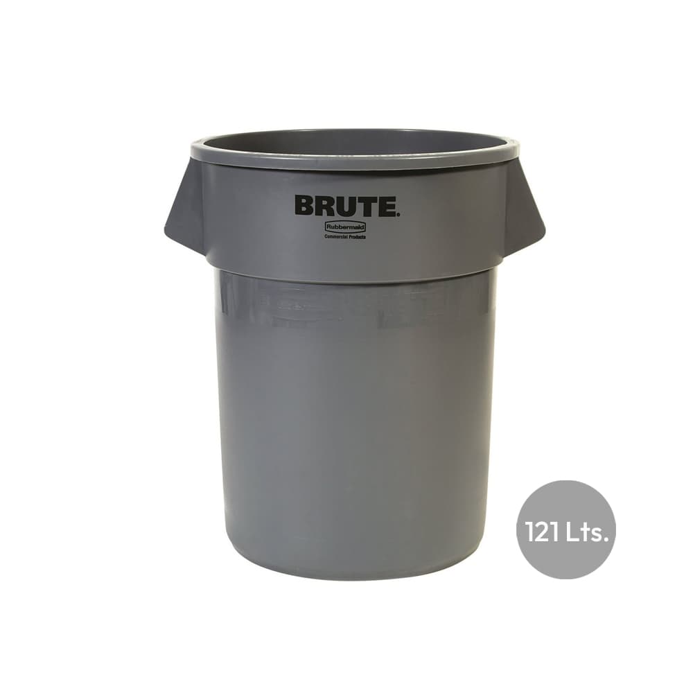 Contentor 121L Redondo Brute s/Tampa Cinza