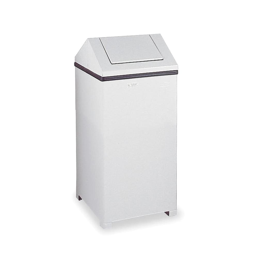 Contentor 60L Metal Aço Revestido Branco