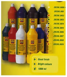 Tinta Preta para Pintura 1 Litro - FingerPaint