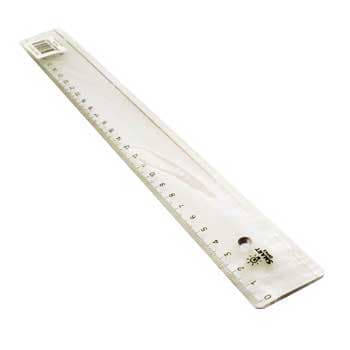 Régua Plástico Cristal 30cm Smart Office