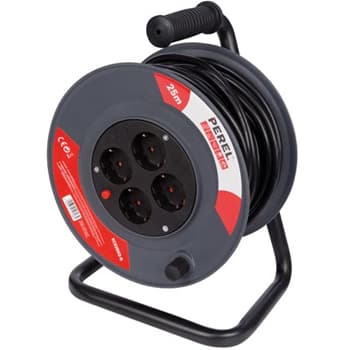 Cabo Extensão Elétrica com 25m Desenrolador e 4 Tomadas