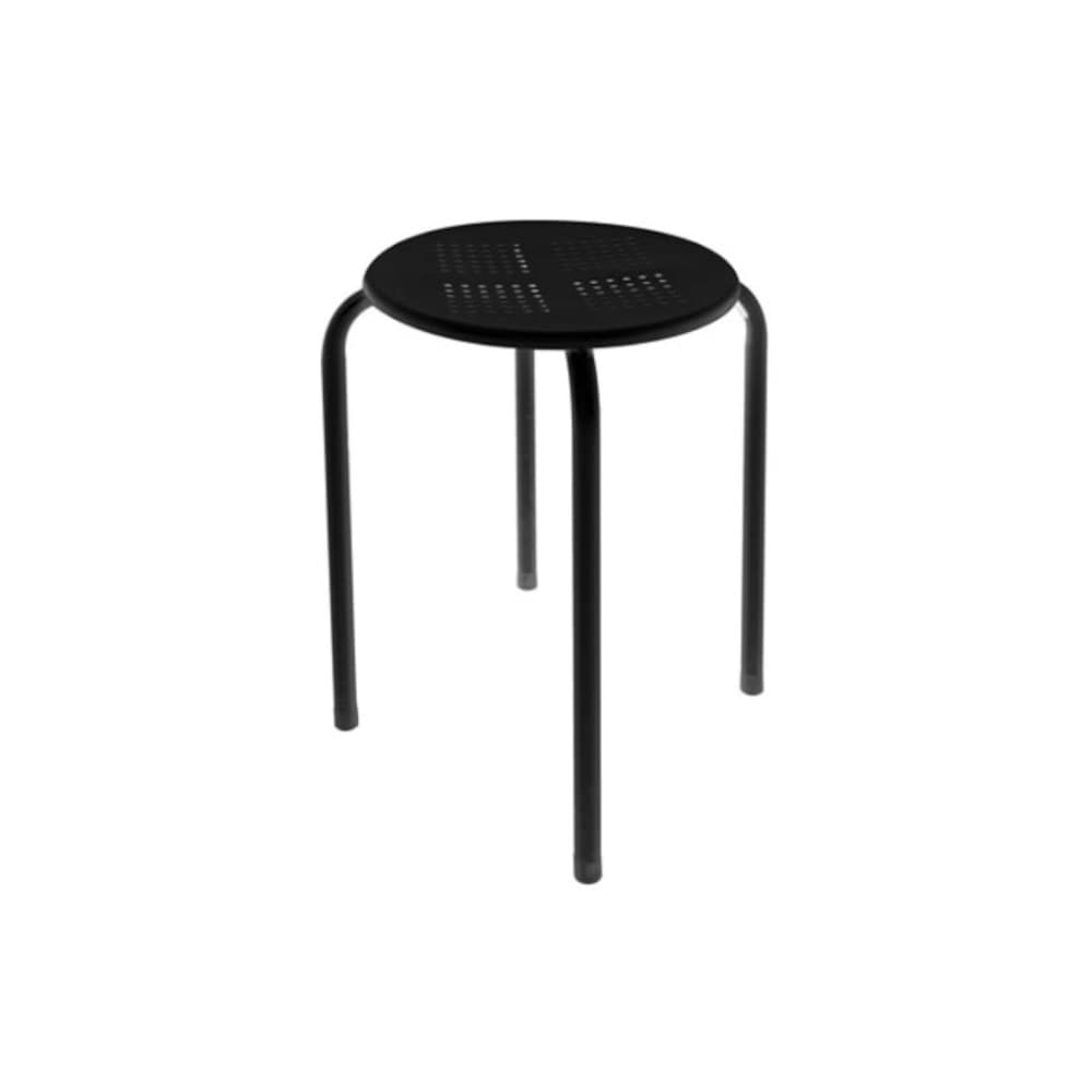 Banco Empilhável Metalico Preto 45x29cm